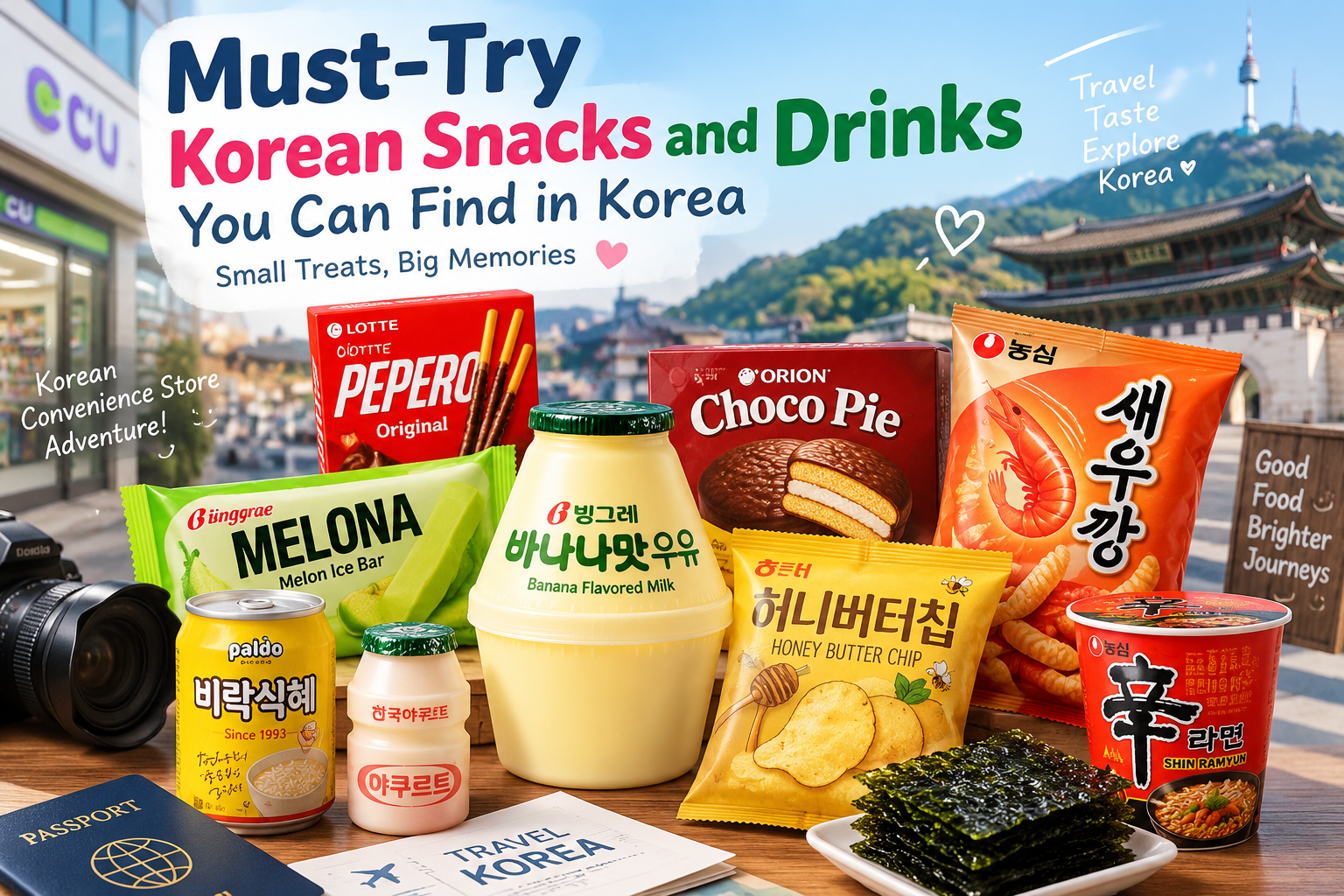 Must-Try Korean Snacks and Drinks You Can Find in Korea