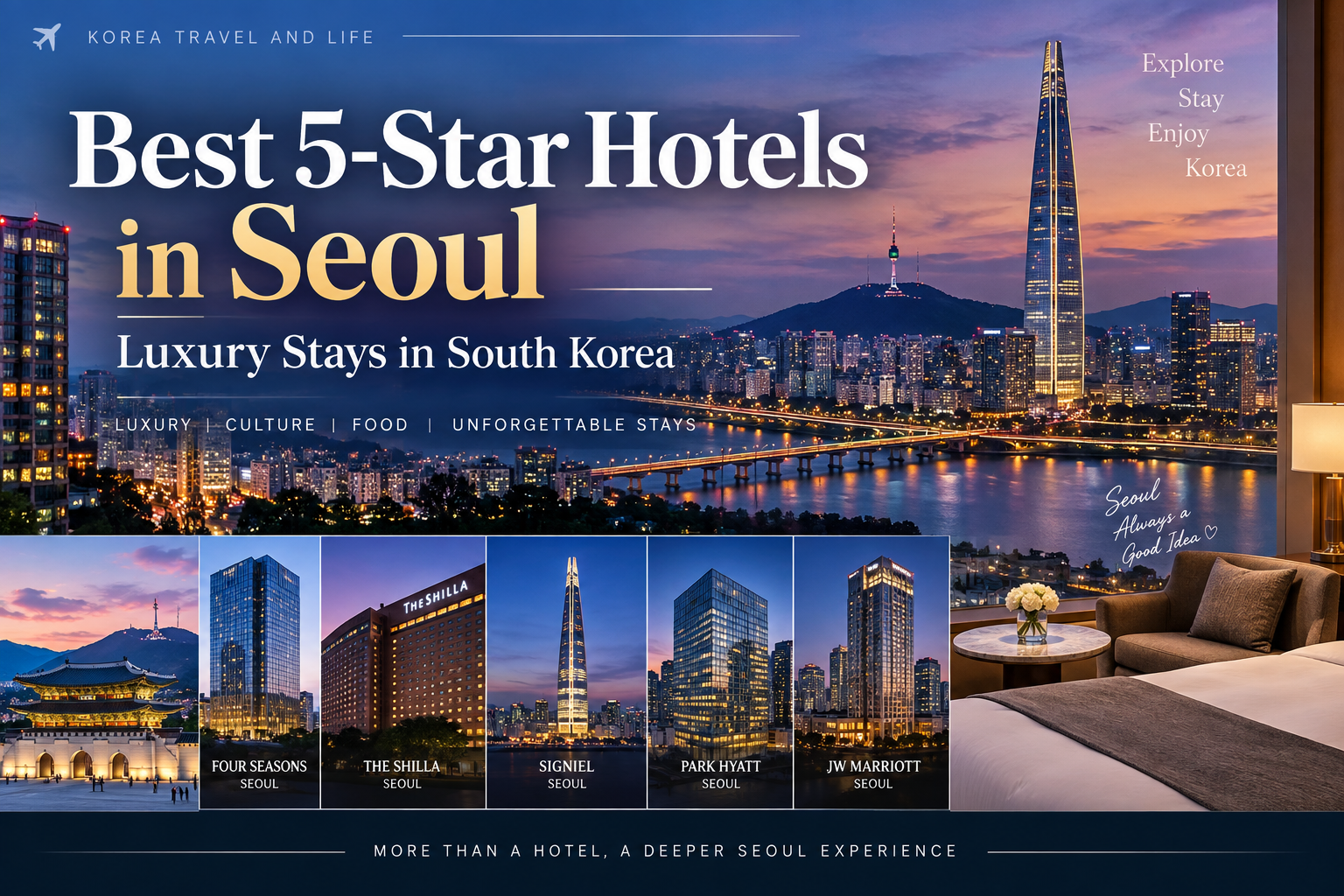 Best 5-Star Hotels in Seoul: Luxury Stays, Locations and Contact Information