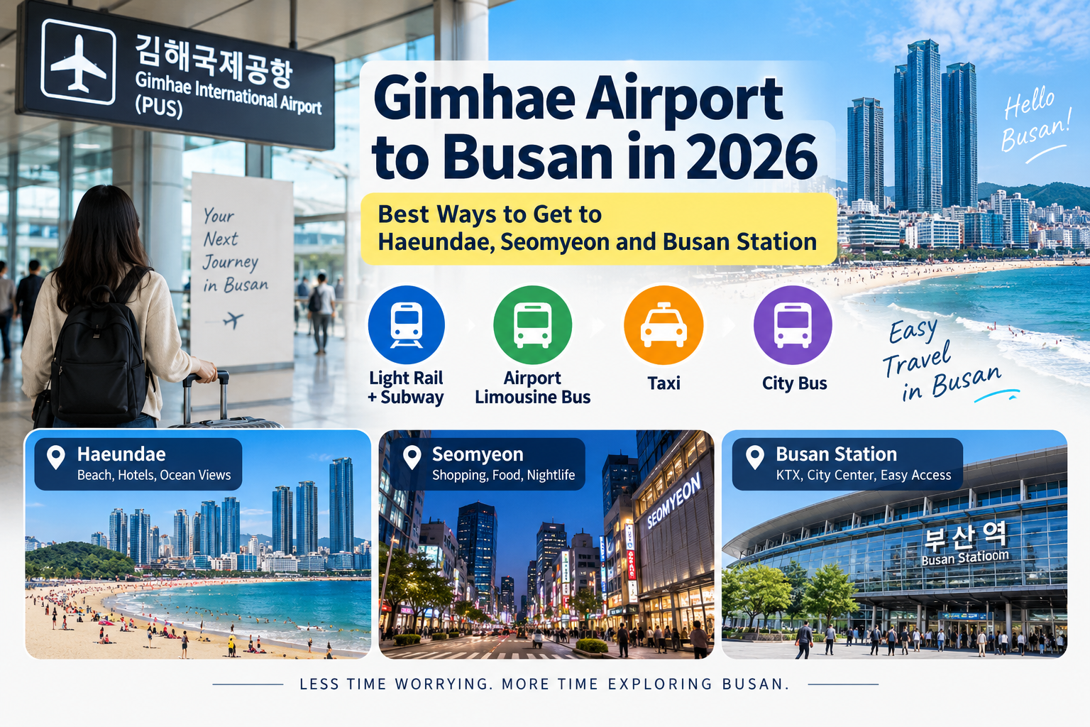 Gimhae Airport to Busan in 2026: Best Ways to Get to Haeundae, Seomyeon and Busan Station