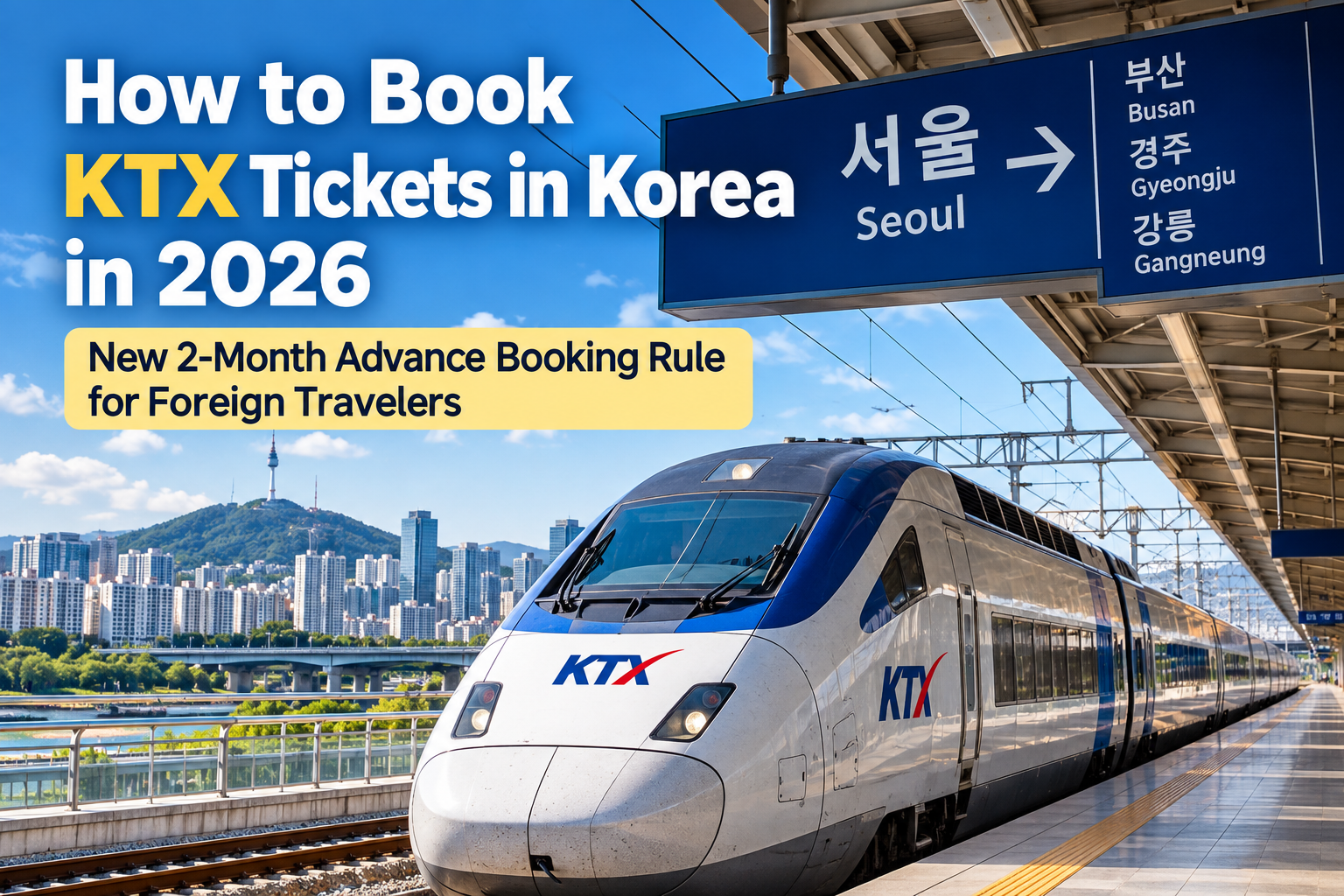 KTX train in Korea with Seoul, Busan, Gyeongju and Gangneung destinations – KTX booking guide 2026