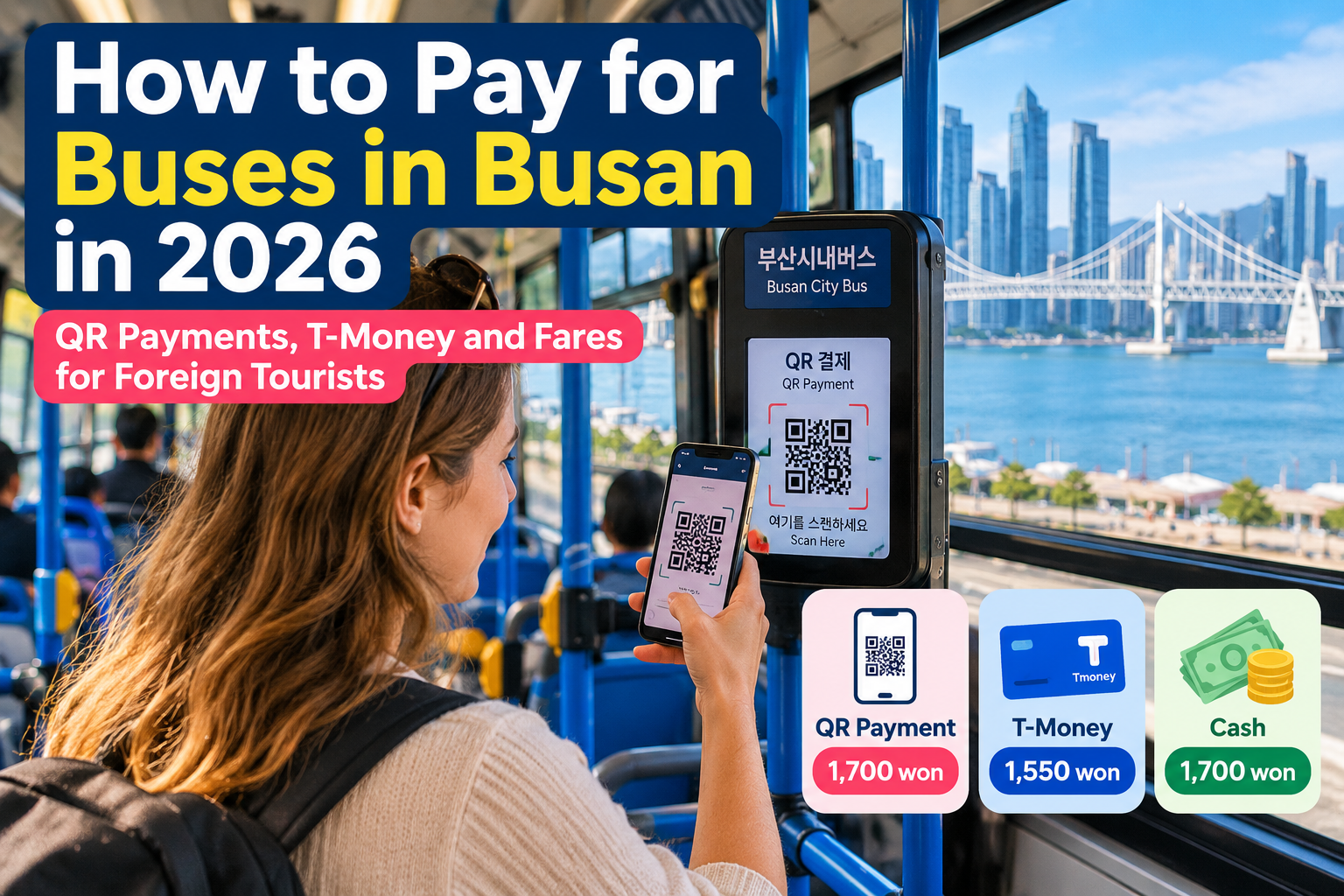 How to Pay for Buses in Busan in 2026: QR Payments, T-Money and Fares for Foreign Tourists